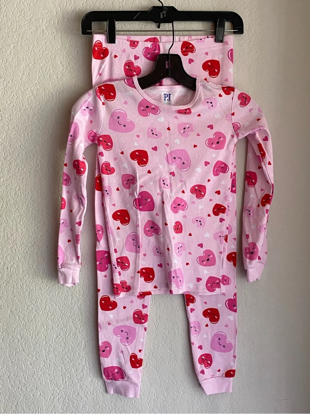 The Children's Place Pink Heart-Print Pajama Set